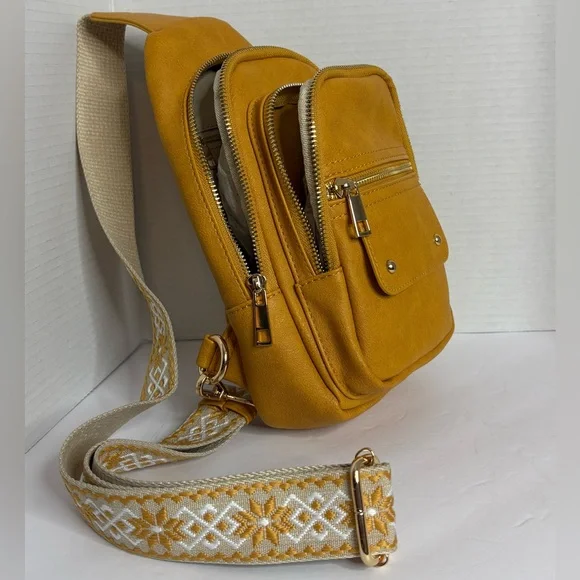 Mini Backpack Bag Yellow NWOT - Picture 2 of 11